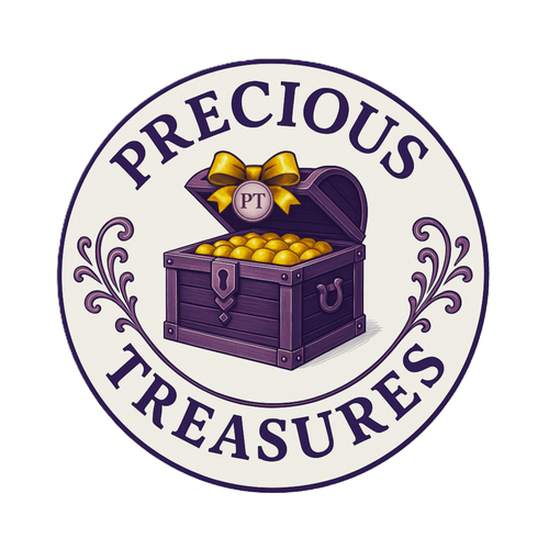 precious treasures logo – curated essentials for organized confident living


